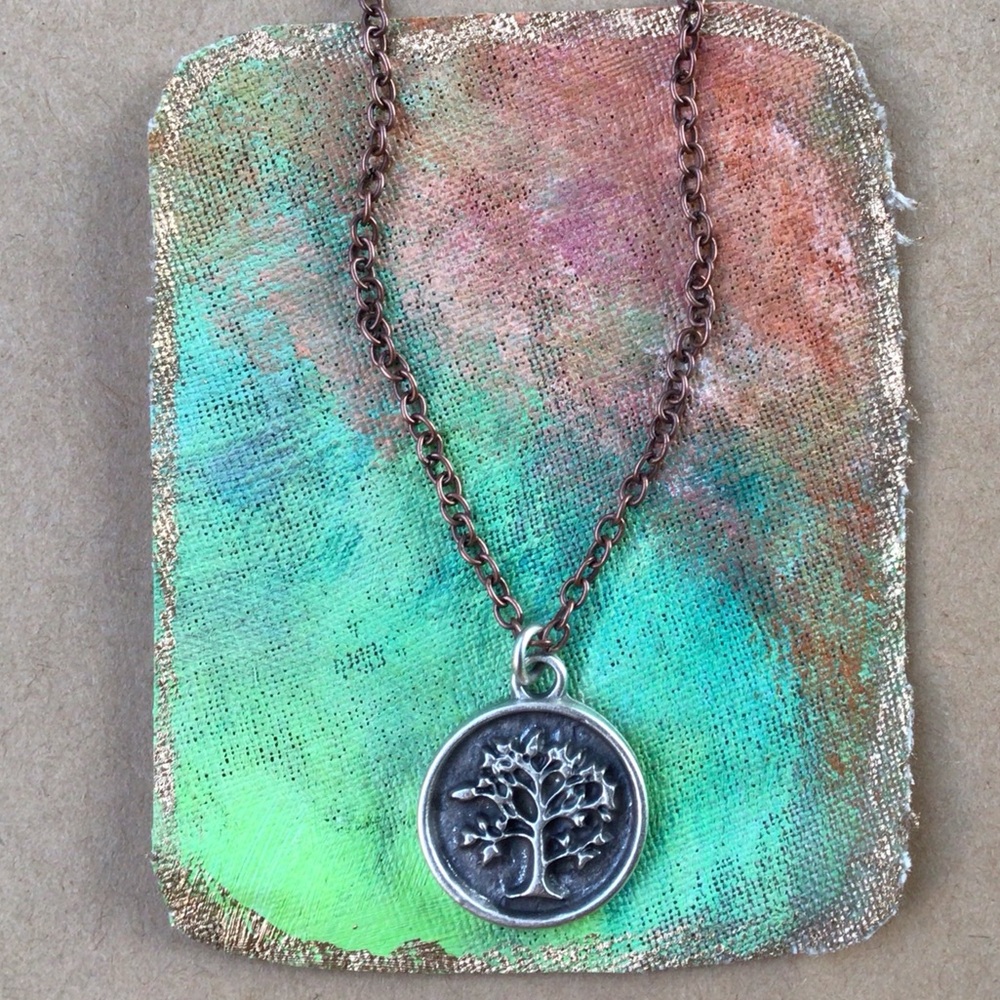 Tree of Life Silver Sundance Charm Necklace